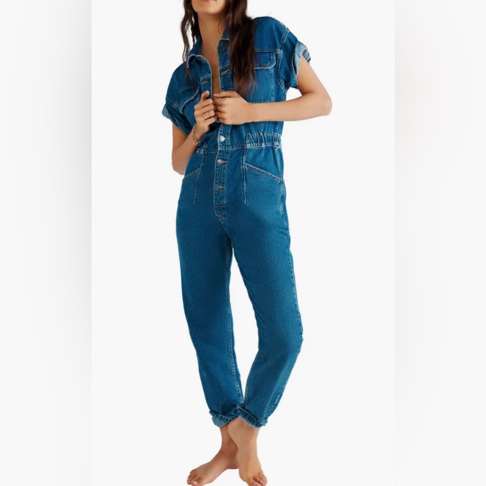 FREE PEOPLE We The Free Marci Denim Jumpsuit
